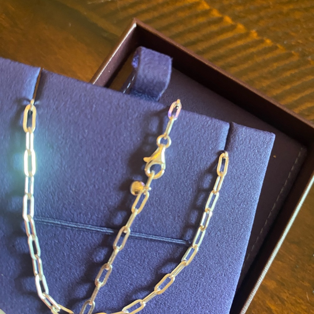 Monica Vinader Mini Paperclip Sterling Silver Link Chain Necklace Adjustable